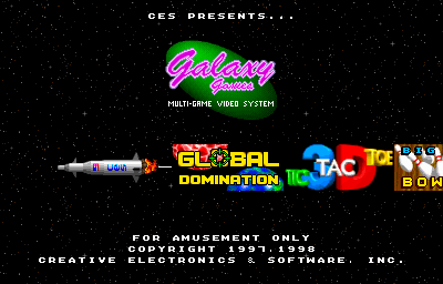 Galaxy Games (BIOS v1.90) Title Screen